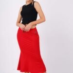 Saree Shapein - Coral Red