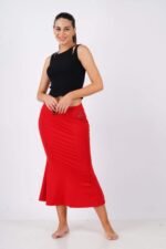 Saree Shapein - Coral Red