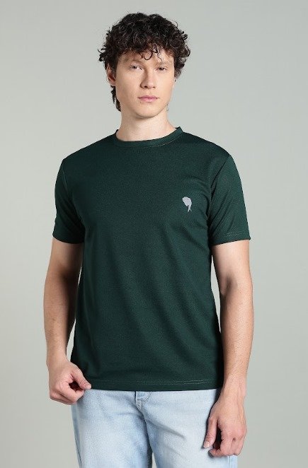 IMG-20251007-WA0440 RHSOO2 || Bottle Green || Round Neck Half Sleeve - Image 1