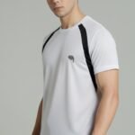 RHS01A || White & Black  || Round Neck Half Sleeve