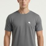 RHS02A || Dark Grey || Round Neck Half Sleeve