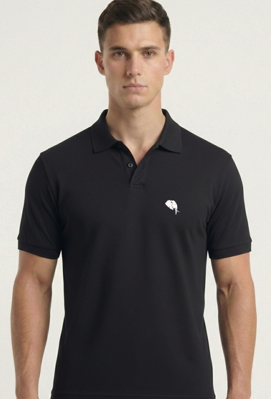 WhatsApp Image 2026-01-24 at 6.02.04 PM (2) PR3 SS 007 B || Black || 100% Cotton Polo T-Shirt - Image 1