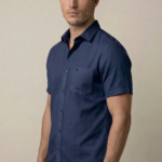 LS04  || Navy || Half Sleeve Shirts