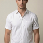LS04  || White || Half Sleeve Shirts