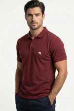 PR46 || Maroon || 100% Cotton Polo T-Shirt - Image 2