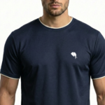 RHS02B || Navy || Round Neck Half Sleeve