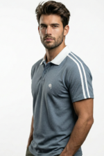 PR3 SS 007 A || Blue || 100% Cotton Polo T-Shirt - Image 3