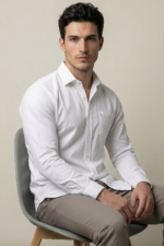 LS04  || White || Full Sleeve Shirts - Image 2