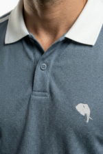 PR3 SS 007 A || Blue || 100% Cotton Polo T-Shirt - Image 2
