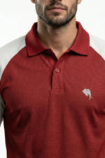 PR3 SS 007 A || Maroon || 100% Cotton Polo T-Shirt - Image 2