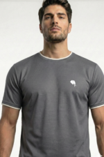 RHS02B || Light Grey || Round Neck Half Sleeve