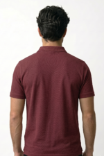 PR3 SS 008 C || Maroon || 100% Cotton Polo T-Shirt - Image 2
