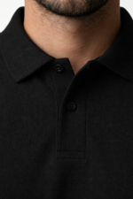 PR3 SS 008 C || Black || 100% Cotton Polo T-Shirt - Image 2