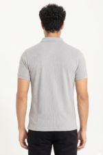 PR49 || Grey || 100% Cotton Polo T-Shirt - Image 3