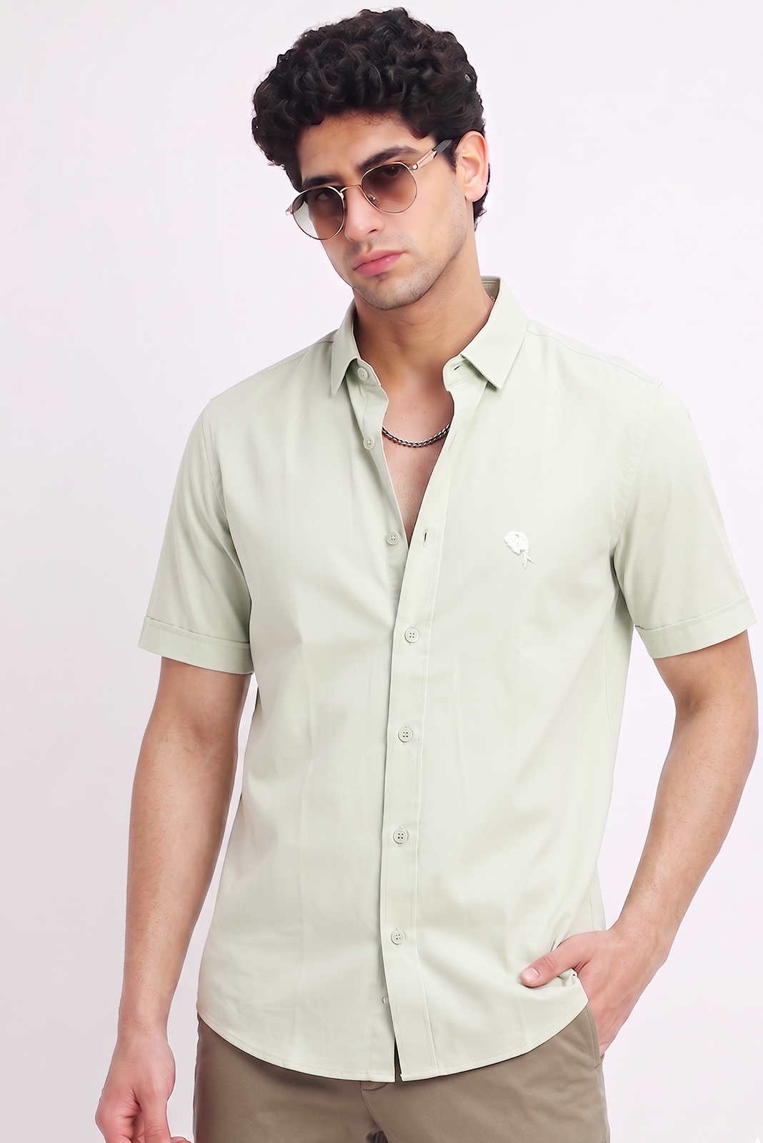 009 (1) LS05A || Caramel || Half Sleeve Shirts - Image 1