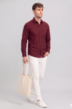 LS05  || Maroon || Full Sleeve Shirts - Image 2