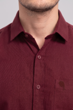 LS05  || Maroon || Full Sleeve Shirts - Image 3