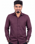 WH001  || Deep Purple || Full Sleeve Shirts - Image 3