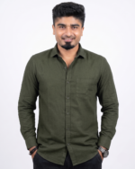 WH001  || Deep Olive || Full Sleeve Shirts - Image 3