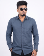 WH001  || Steel Blue || Full Sleeve Shirts - Image 3